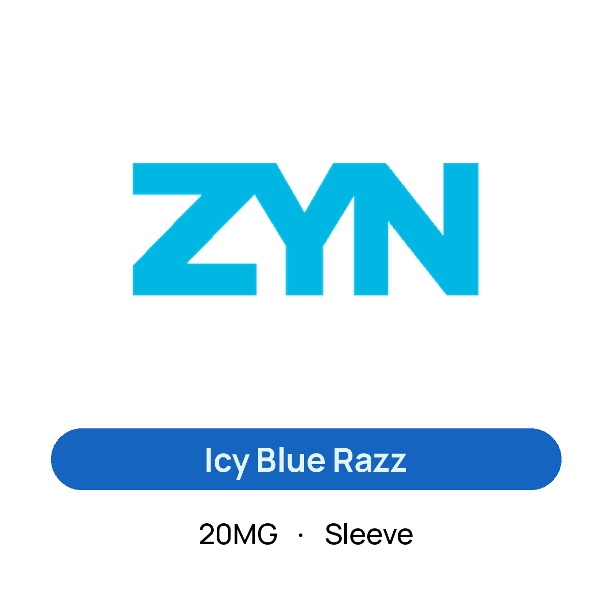 Zyn Icy Blue Razz — 20MG Sleeve